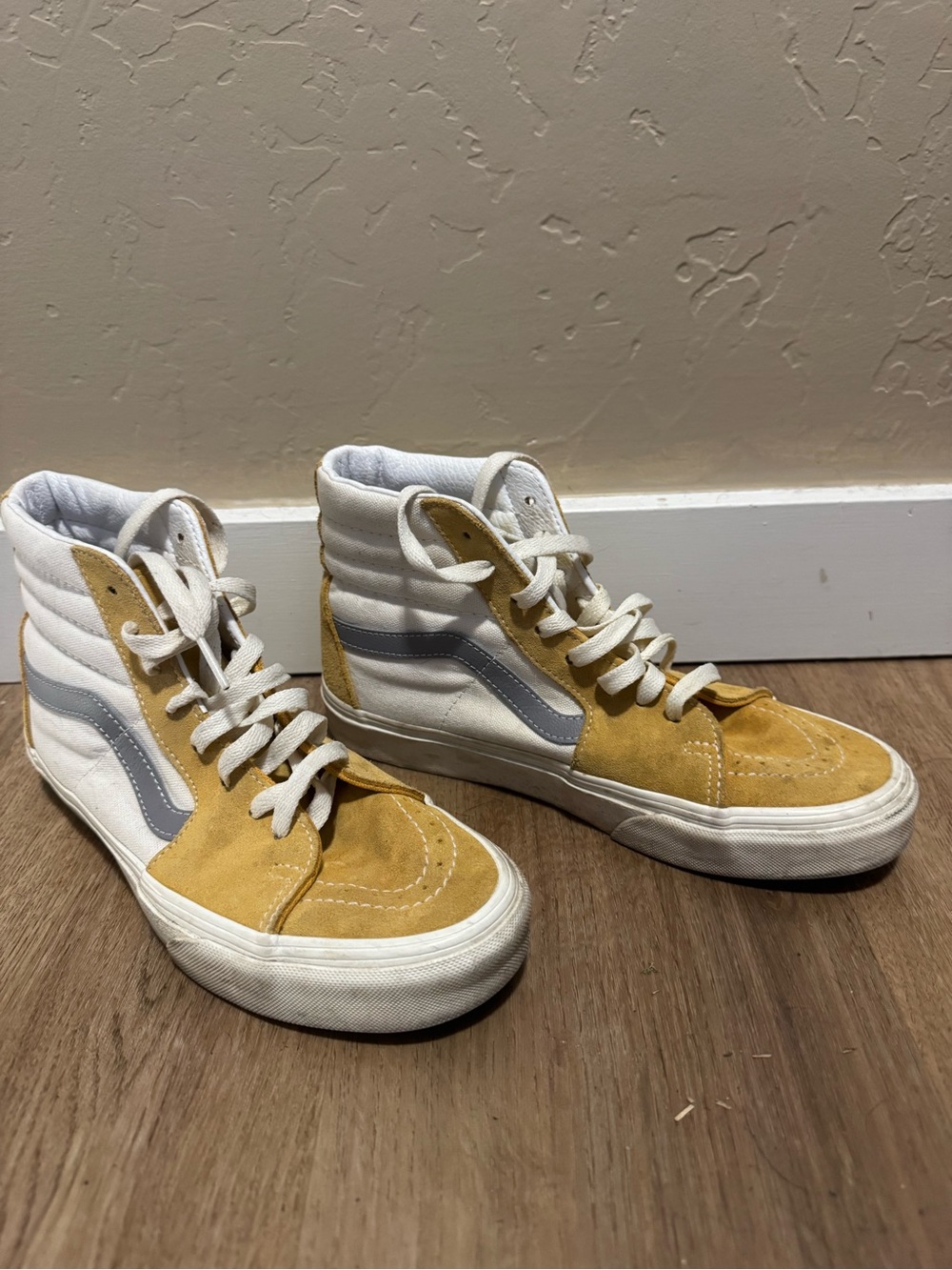 Vans High-Top Sneakers in Yellow and White
